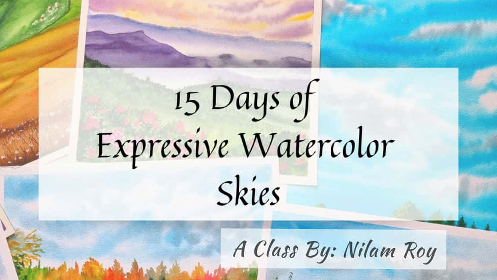آموزش 15 روز از آسمان آبرنگ رسا -کاوش جوهر و رنگ های آبرنگ