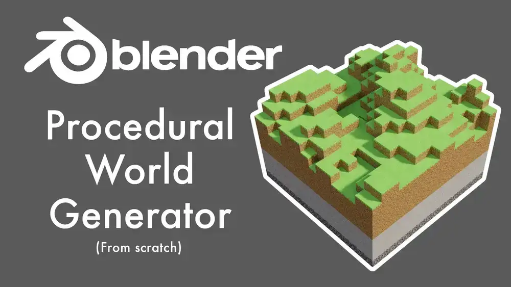 آموزش Blender 3D: یک دنیای Minecraft رویه ای از ابتدا ایجاد کنید