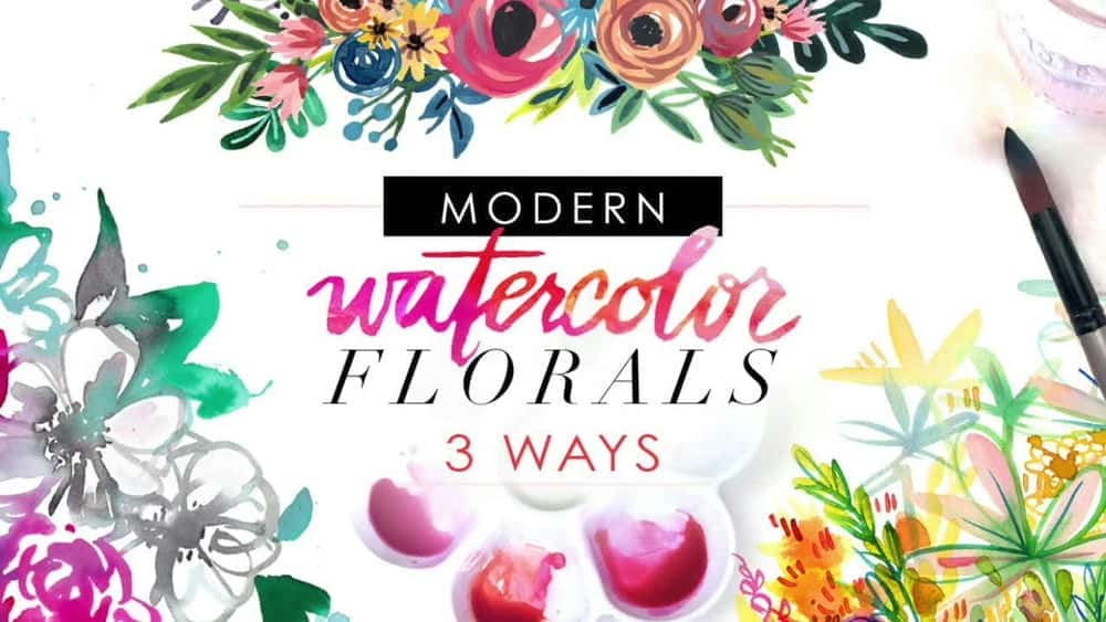 آموزش گل های آبرنگ مدرن: 3 راه