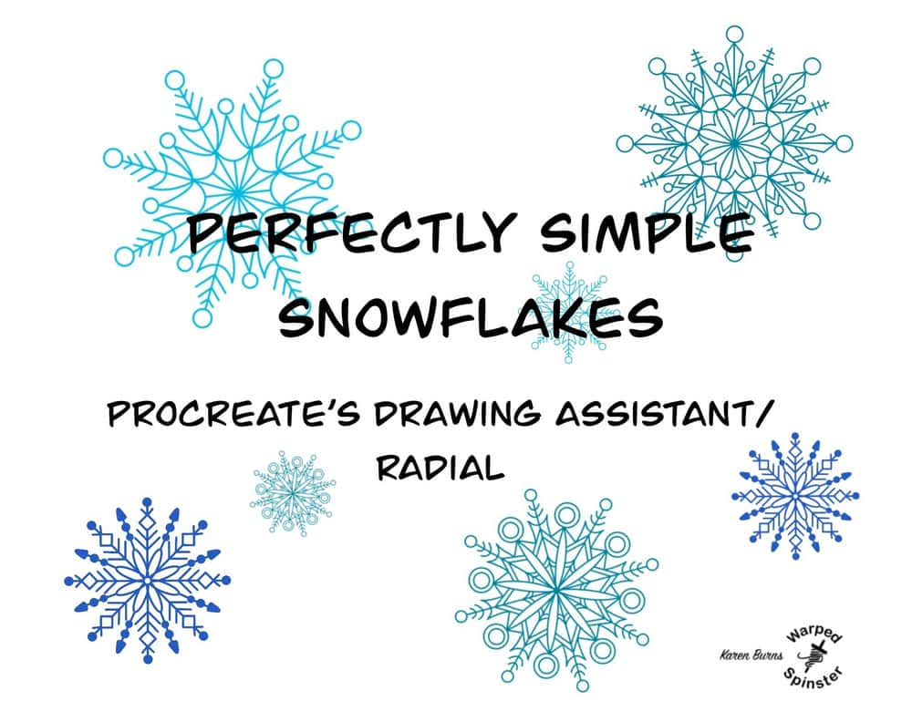 آموزش ترسیم دانه های برف کاملاً ساده: دستیار طراحی Procreate/شعاعی