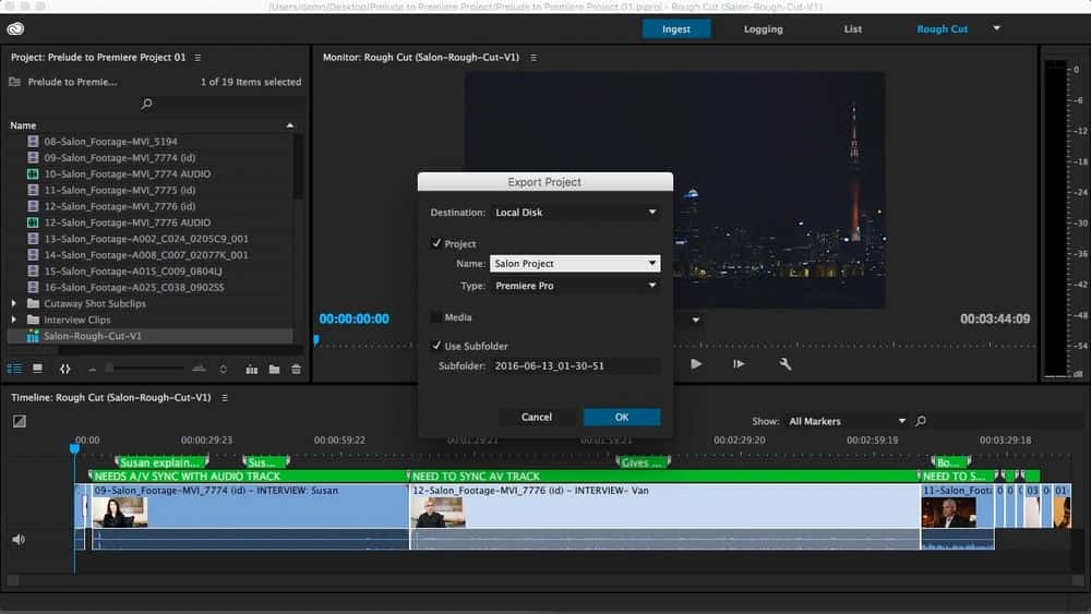 آموزش مبانی تولید ویدیو در Adobe Prelude و Premiere Pro 