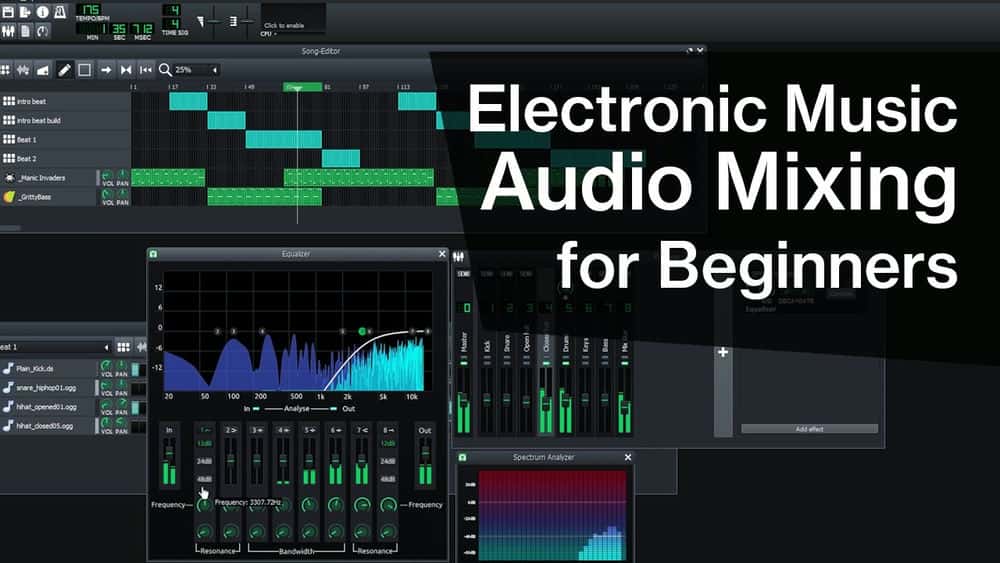 آموزش میکس صوتی موسیقی الکترونیک برای مبتدیان قسمت 1: (کانال ها، فرکانس و تساوی)
