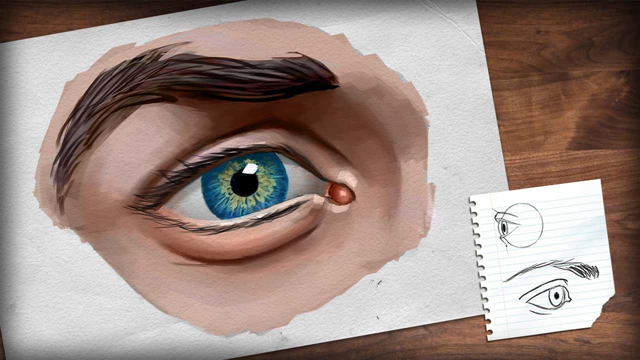 آموزش طراحی چشم انسان در فتوشاپ