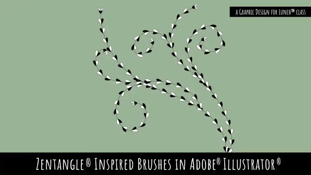 آموزش برس‌های الگوی الهام گرفته از Zentangle در Adobe Illustrator - طراحی گرافیکی برای کلاس ناهار