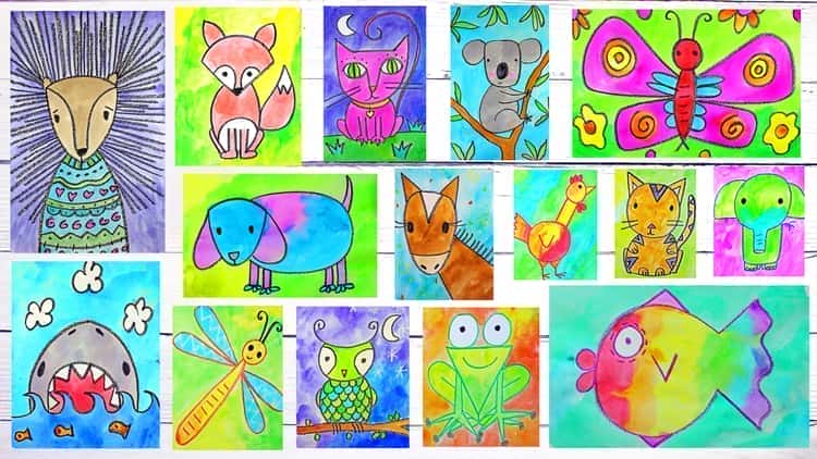 هنر برای کودکان و مبتدیان: 15 آموزش آسان طراحی و نقاشی