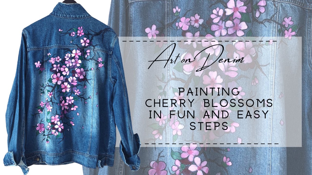 آموزش هنر روی جین: نقاشی شکوفه های گیلاس