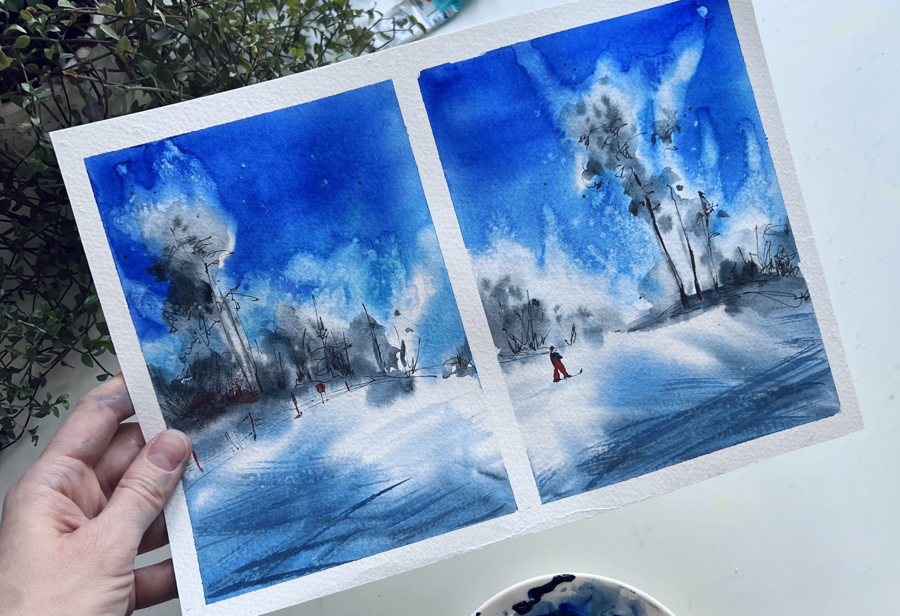 آموزش زیبایی یخ زده: نقاشی صحنه های زمستانی
