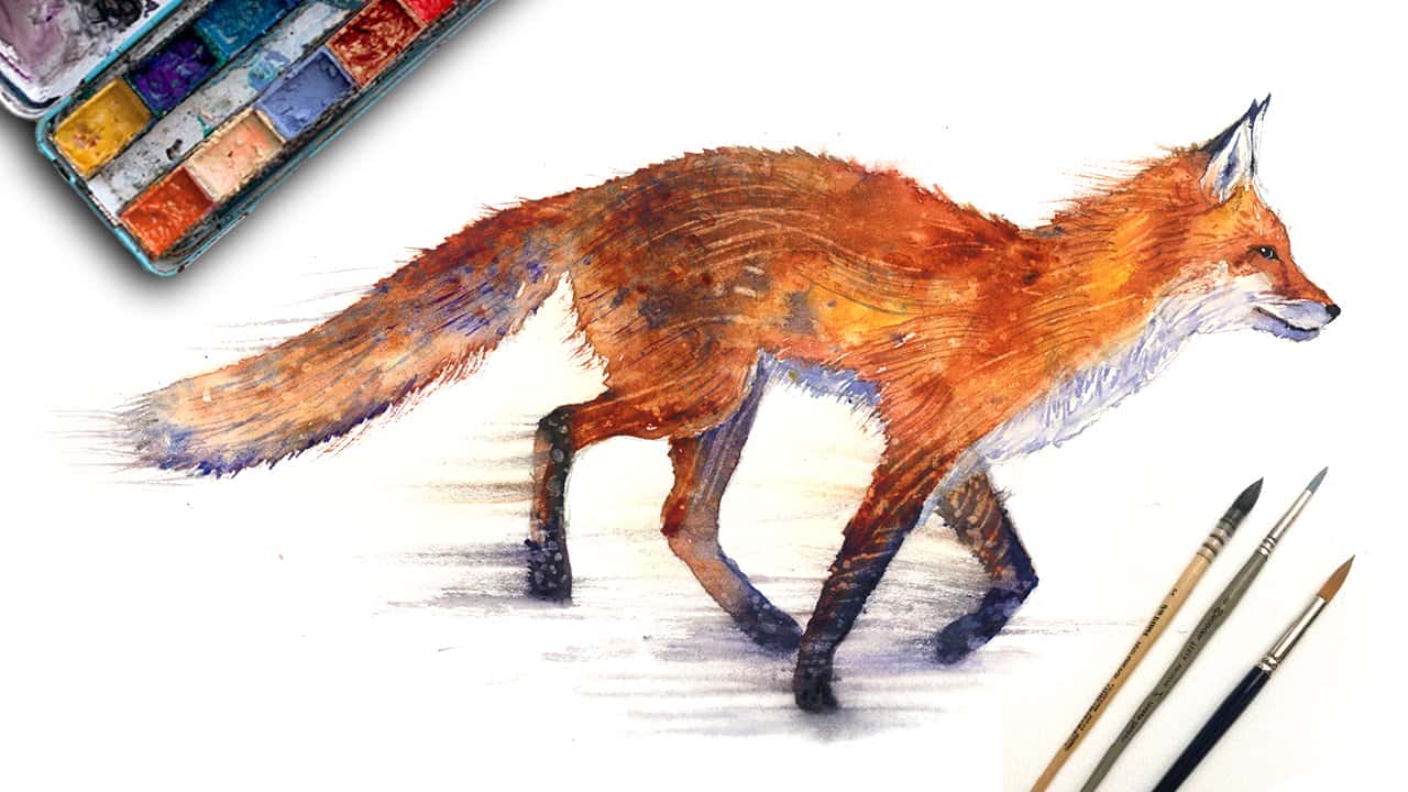 آموزش نقاشی با آبرنگ روباه: راهنمای گام به گام برای تسلط بر تکنیک های اساسی و بهبود مهارت های خود