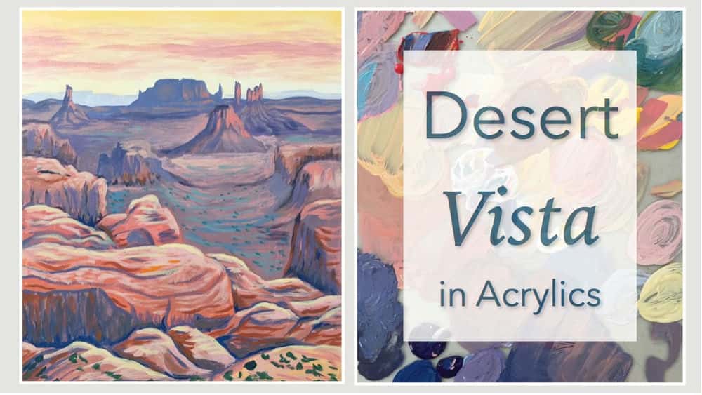 آموزش Desert Vista در رنگ اکریلیک