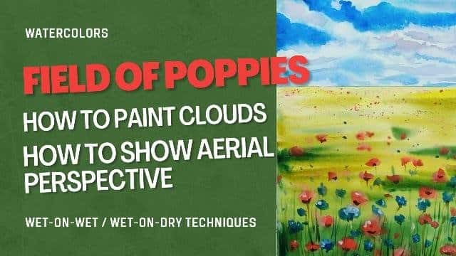 آموزش میدان خشخاش - یاد بگیرید که ابرهای زیبا را نقاشی کنید و بیشتر در مورد پرسپکتیو هوایی