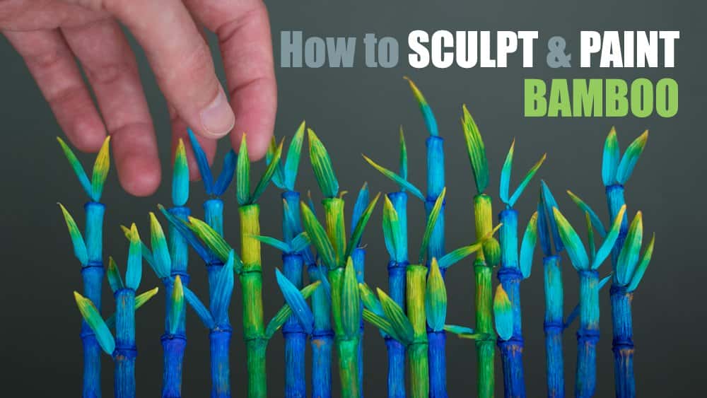 آموزش مجسمه سازی: نحوه ایجاد بامبو مینیاتوری - خاک رس مدل سازی (پلیمر/اپوکسی)، کاغذ، اکریلیک
