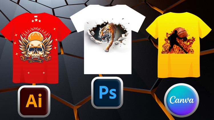 آموزش بوت کمپ طراحی تی شرت: Photoshop، Illustrator و Canva