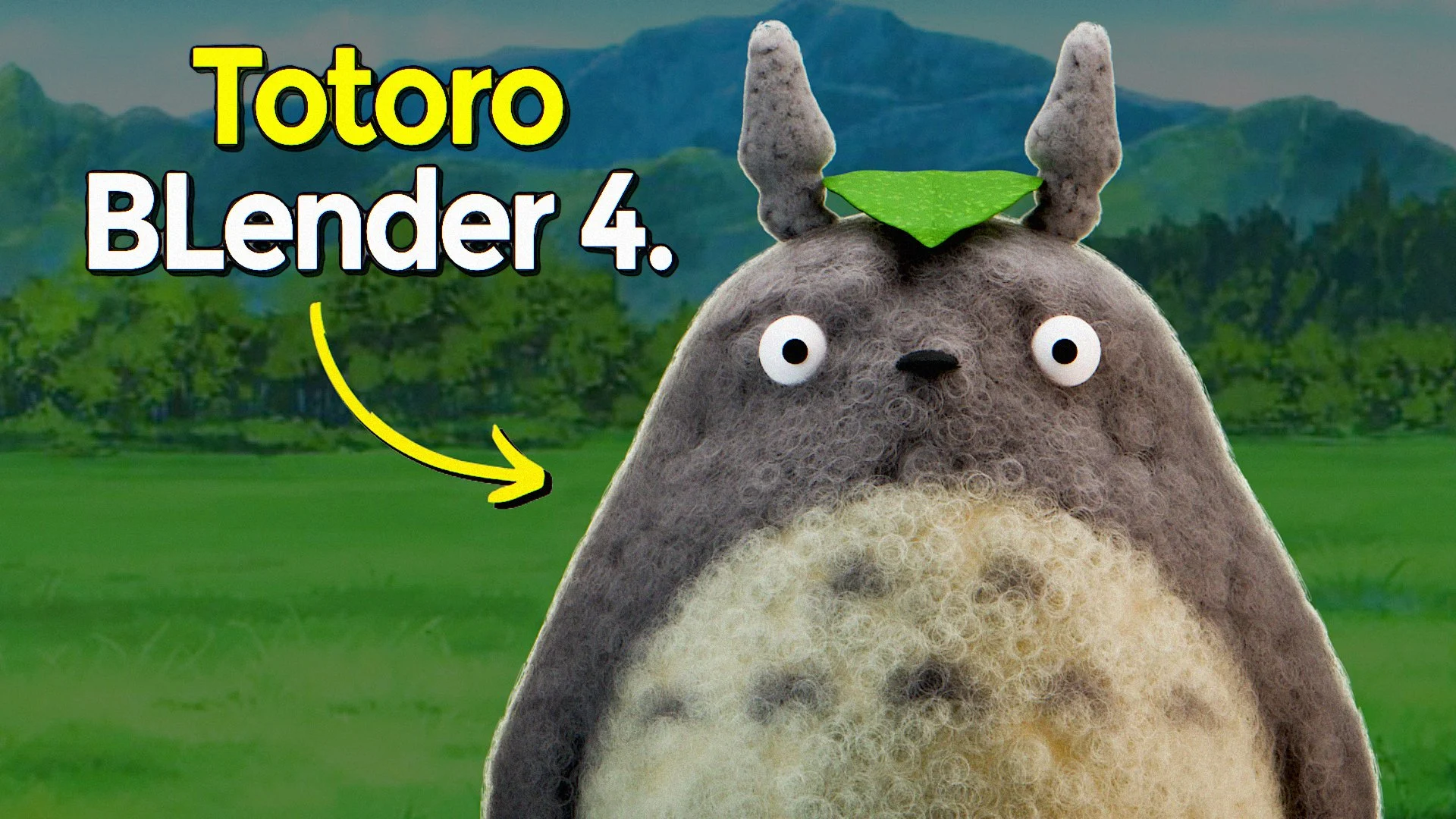 آموزش همسایه من Totoro در 3D Blender 4. مبتدیان