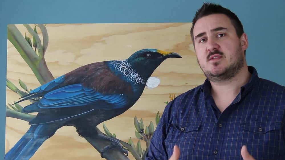 آموزش یک پرنده واقعی را با استفاده از اکریلیک رنگ کنید