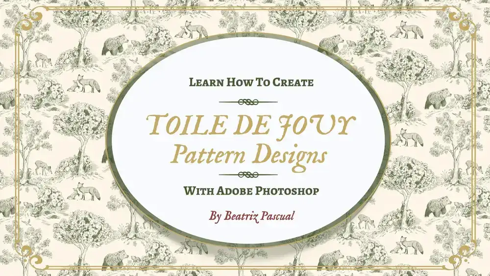 آموزش ایجاد الگوهای Toile de Jouy با Adobe Photoshop
