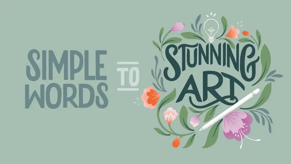 آموزش کلمات ساده برای هنر خیره کننده: ترکیب حروف دستی و تصویرسازی