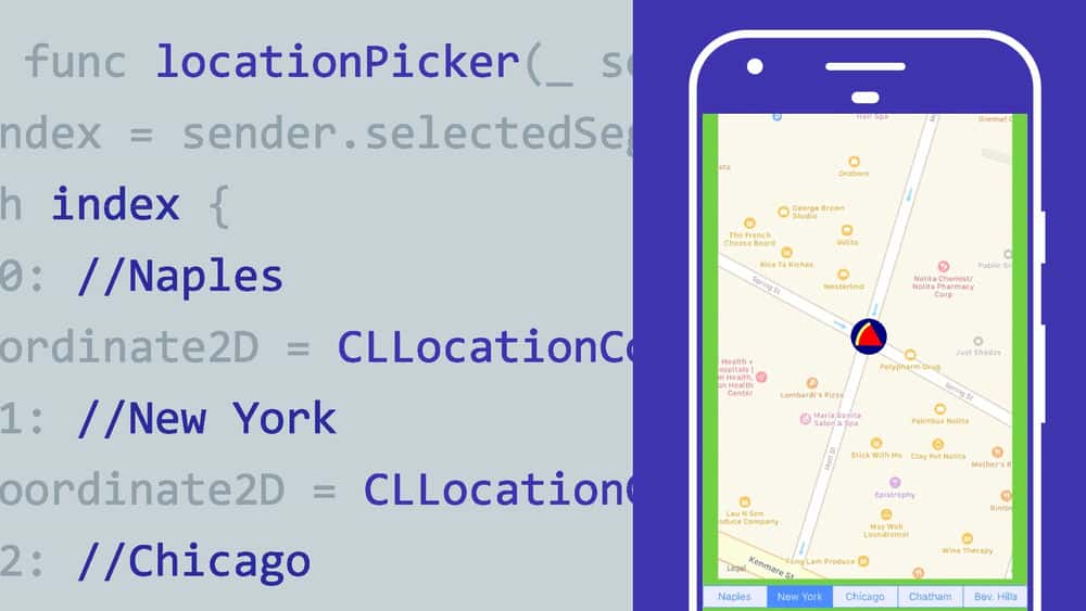 آموزش توسعه پیشرفته برنامه iOS: MapKit و مکان اصلی 