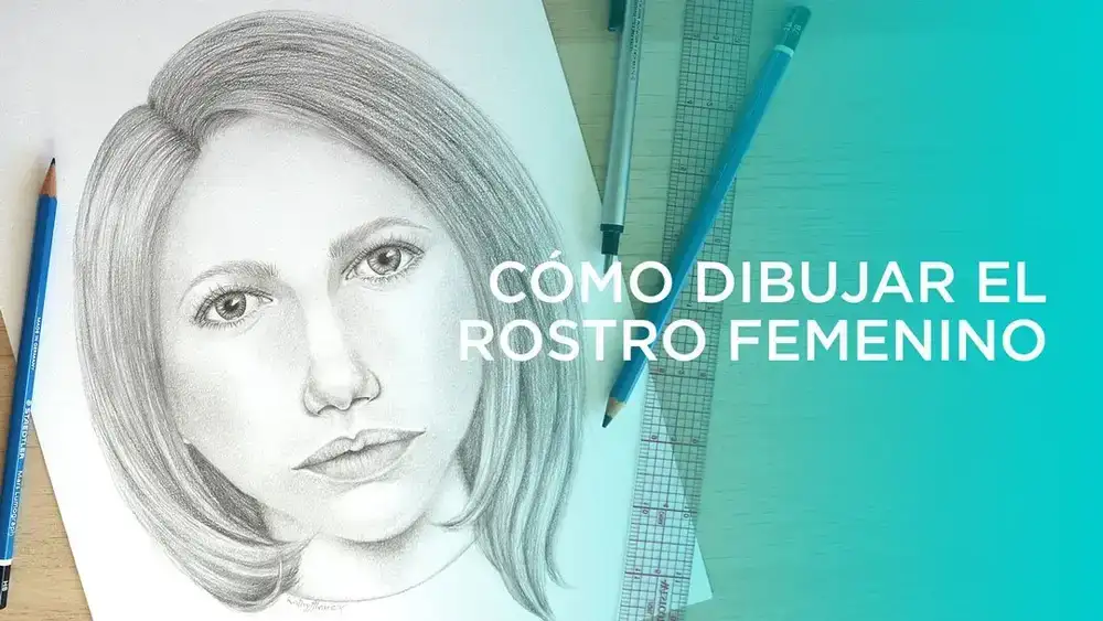 آموزش درک ساختار سر - نحوه ترسیم پرتره صورت زن به زبان اسپانیایی