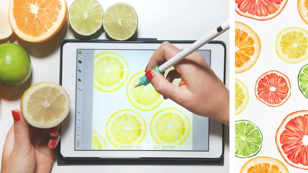 آموزش میوه های آبرنگ استوایی را در iPad خود با Procreate + 9 برس آبرنگ رایگان رنگ کنید