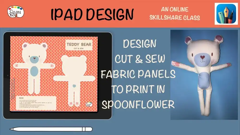 آموزش طراحی IPAD-یک پانل برش و دوخت برای چاپ در Spoonflower طراحی کنید.