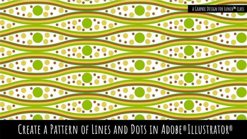 آموزش الگوی خطوط و نقاط در Adobe Illustrator - طراحی گرافیکی برای کلاس ناهار