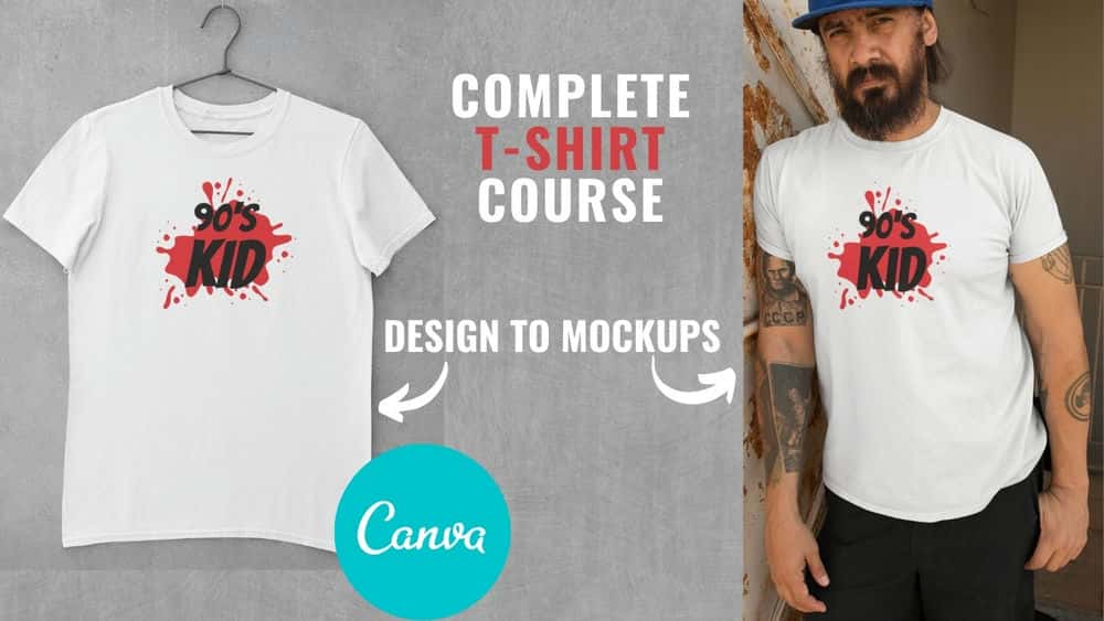 آموزش کامل تی شرت - از طراحی تا موکاپ با استفاده از Canva.