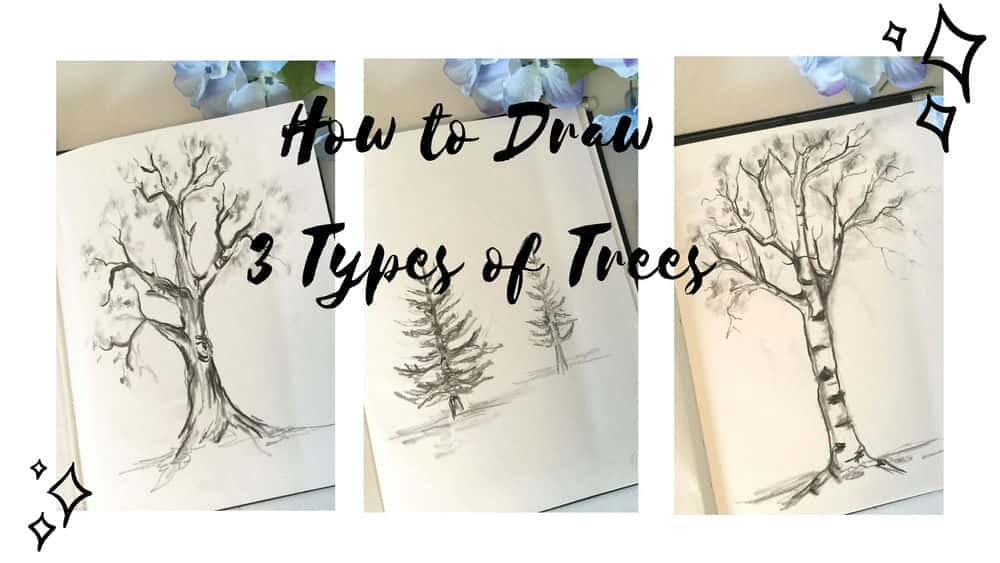 آموزش نقاشی برای مبتدیان: 3 نوع درخت
