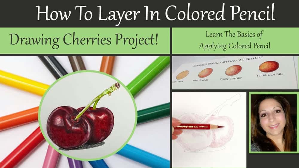 آموزش طراحی گیلاس: نحوه لایه بندی مداد رنگی برای مبتدیان