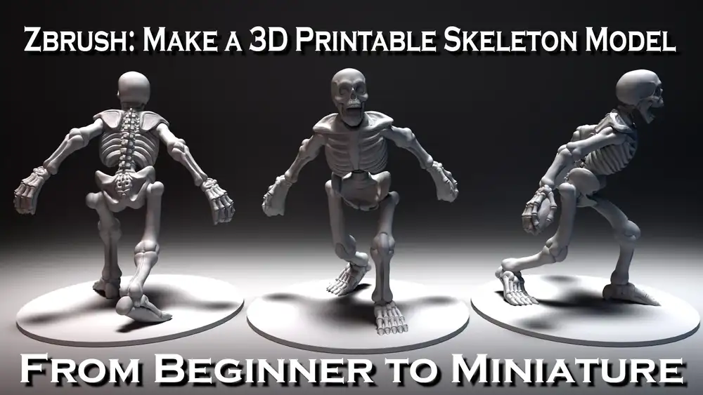 آموزش یک مدل اسکلت قابل چاپ سه بعدی را در Zbrush مجسمه سازی کنید