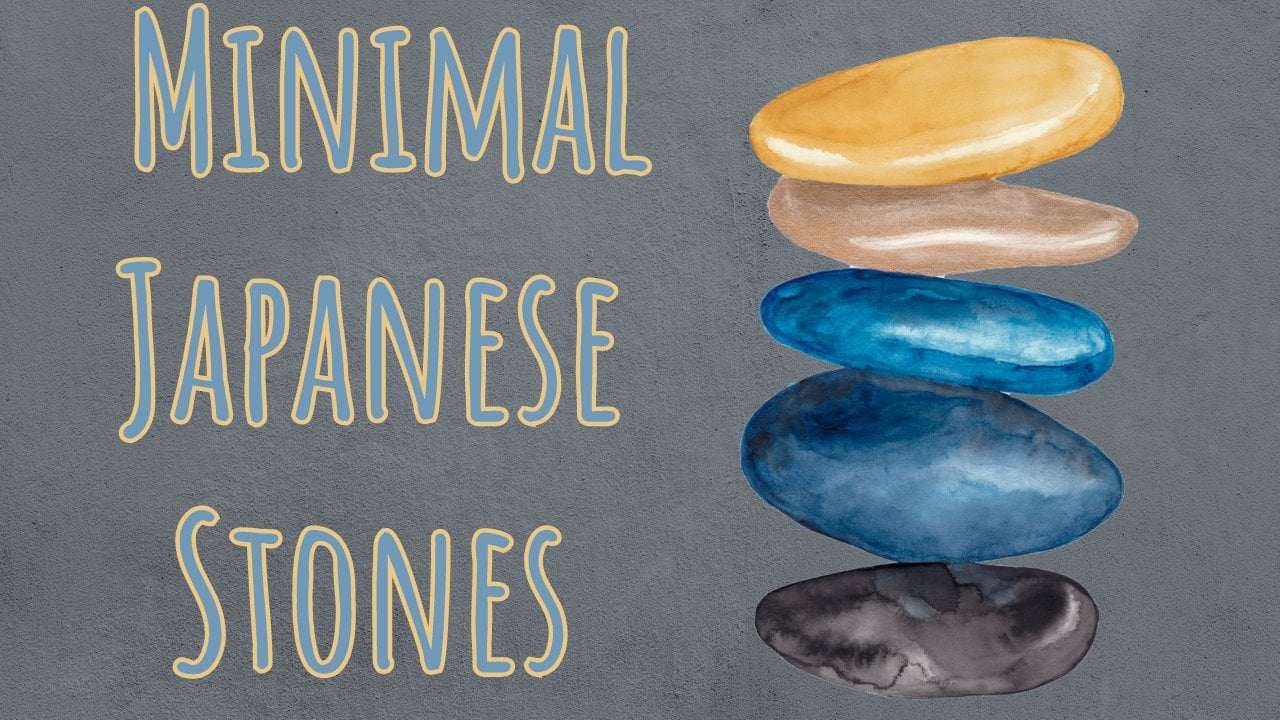 آموزش آبرنگ برای مبتدیان: سنگ های کمینه ژاپنی