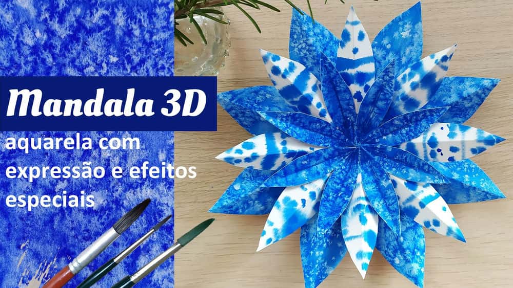 آموزش Mandala em aquarela com efeito 3D: Crie um visual vibrante e inspirador!