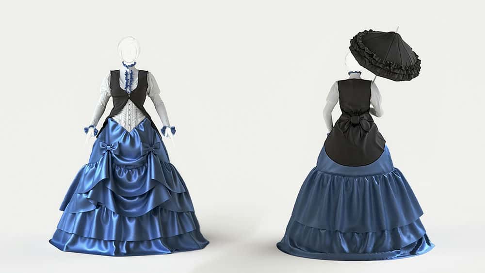 آموزش ایجاد یک لباس مجلسی به سبک ویکتوریایی با طراح شگفت انگیز 