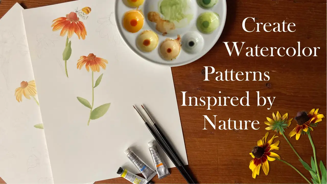 آموزش الگوهای آبرنگ با الهام از طبیعت ایجاد کنید