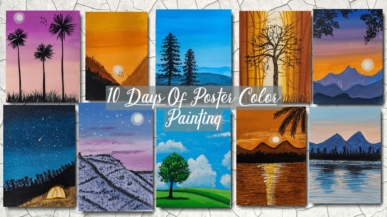 آموزش رنگ پوستر: 10 روز نقاشی رنگی پوستر
