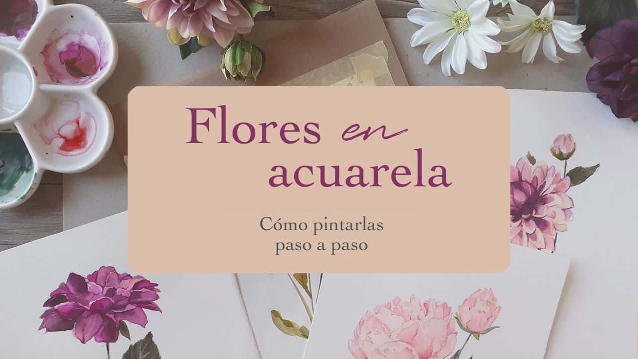 آموزش Flores en acuarela: cómo pintarlas paso a paso.