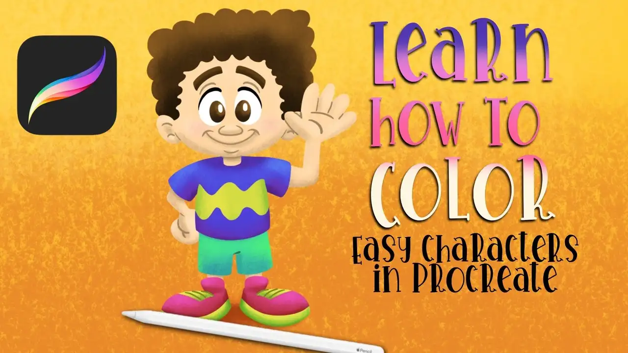 آموزش رنگ آمیزی کاراکترهای آسان در Procreate