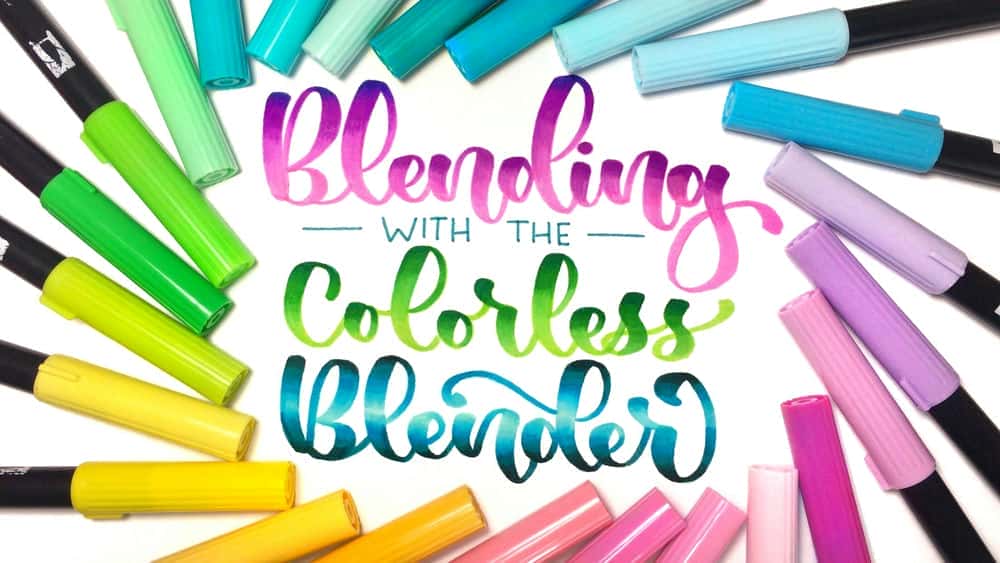 آموزش ترکیب رنگ ها در خوشنویسی قلم مو - با استفاده از مخلوط کن بی رنگ!