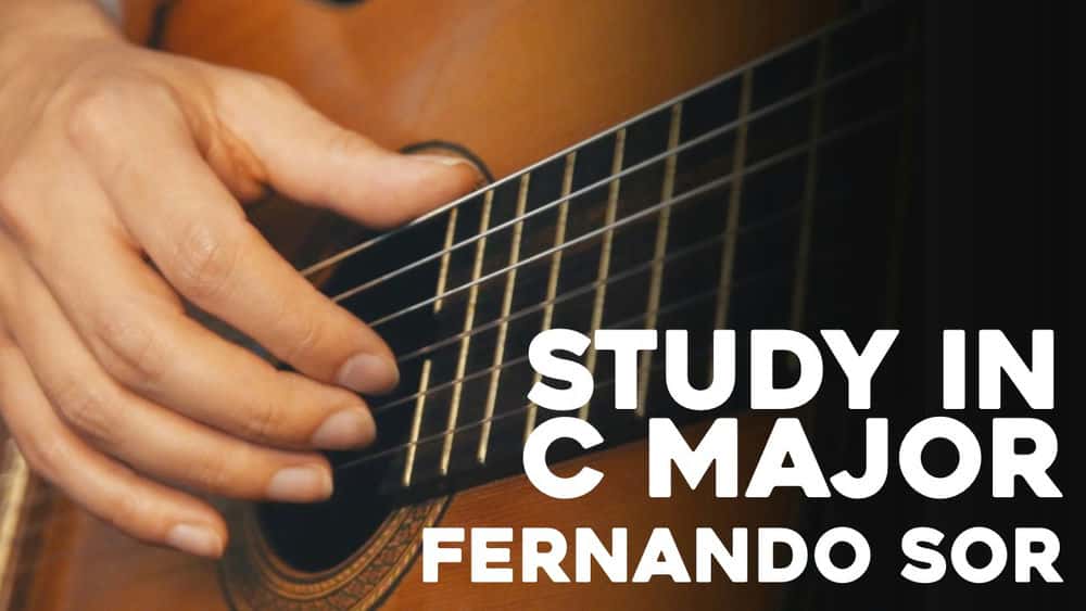 آموزش چگونه آهنگ Sor's Study in C Major را در گیتار کلاسیک بنوازیم