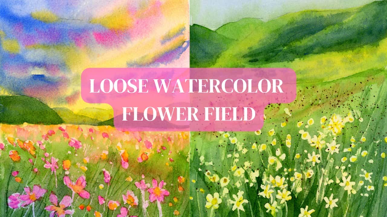 آموزش آبرنگ شل: چگونه زمین گل را به روشی آسان و سرگرم کننده رنگ آمیزی کنیم
