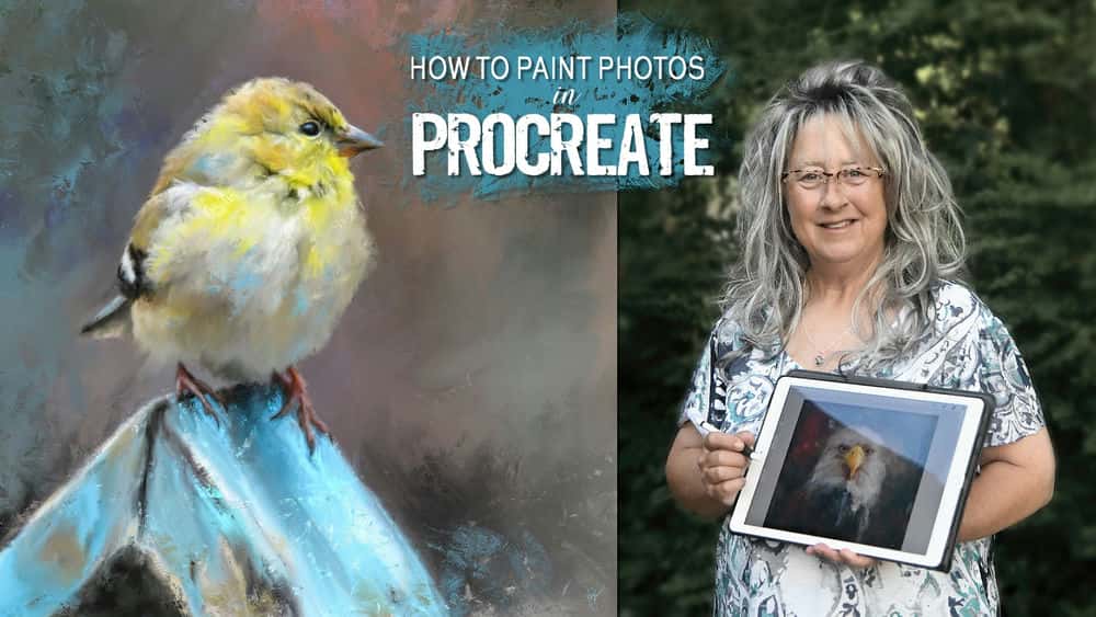 آموزش نحوه رنگ آمیزی عکس ها در Procreate: A Sweet Goldfinch
