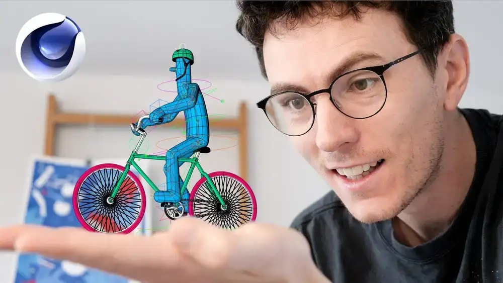 آموزش مبانی انیمیشن: تقلب یک شخصیت دوچرخه سوار در سینما 4 بعدی