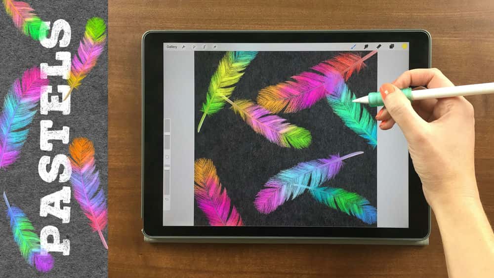 آموزش با Procreate + 12 براش و قالب رایگان، نقاشی‌های پاستلی نرم روی iPad خود ایجاد کنید
