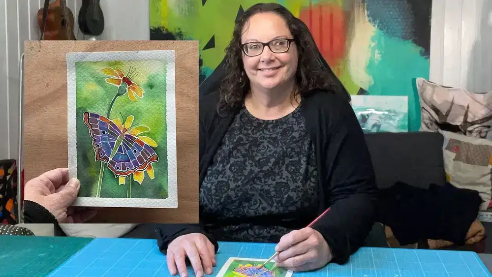 آموزش Moderne Aquarellmalerei – Einen Schmetterling malen