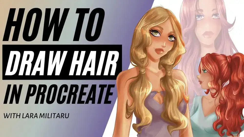 آموزش نحوه کشیدن مو در Procreate (قسمت 2)