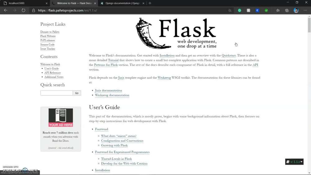 آموزش ساخت پروژه ها با استفاده از Flask & Django