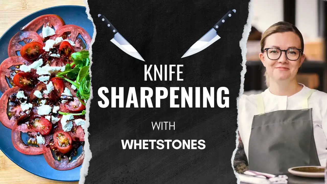 آموزش نحوه تیز کردن چاقوهای آشپزخانه با سنگ چاقو | مهارت های اساسی آشپزی