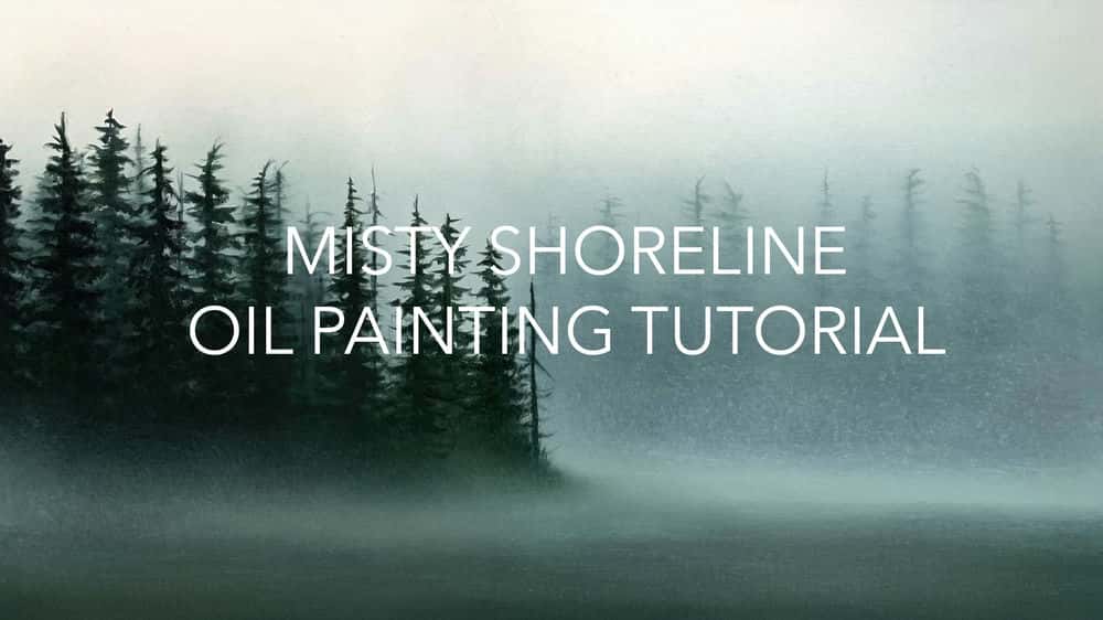 آموزش نقاشی رنگ روغن: MISTY SHORELINE