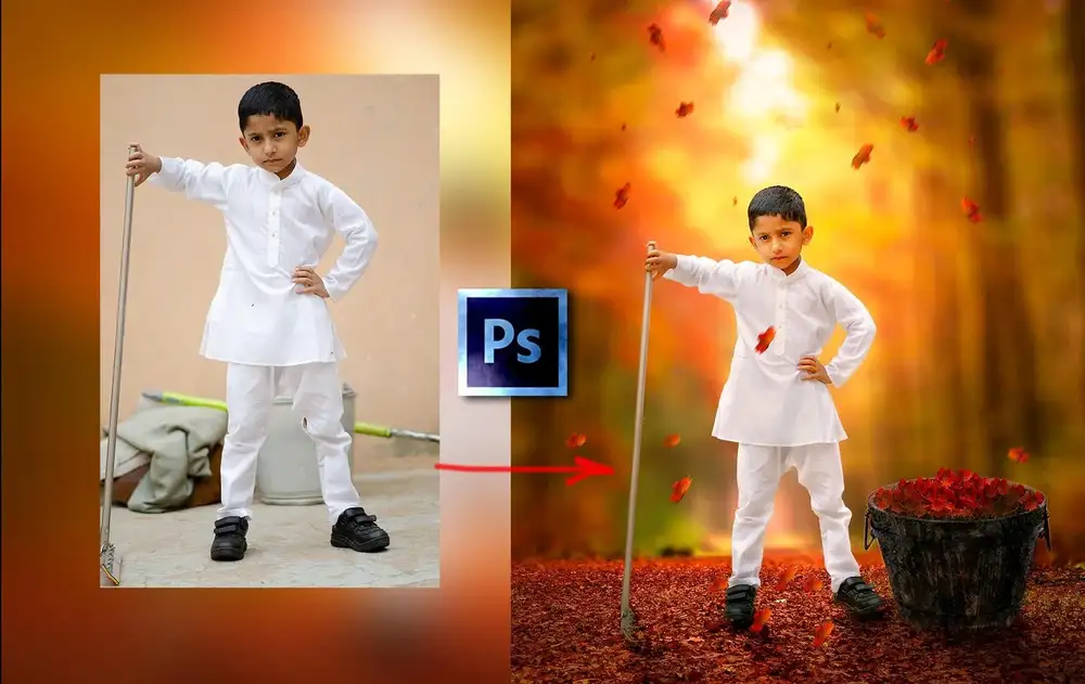 آموزش Photo Composite در Photoshop-The Autumn Collector-راهنمای گام به گام برای ایجاد مفهوم شگفت انگیز A