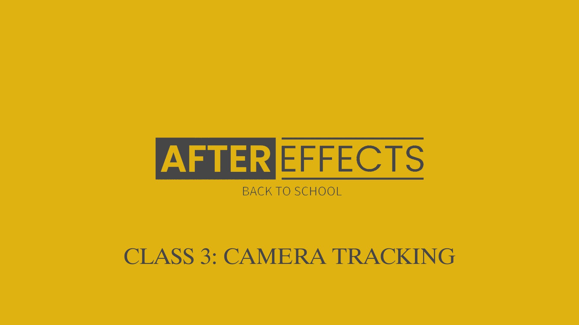 آموزش Adobe After Effects بازگشت به مدرسه: کلاس 3: ردیابی دوربین
