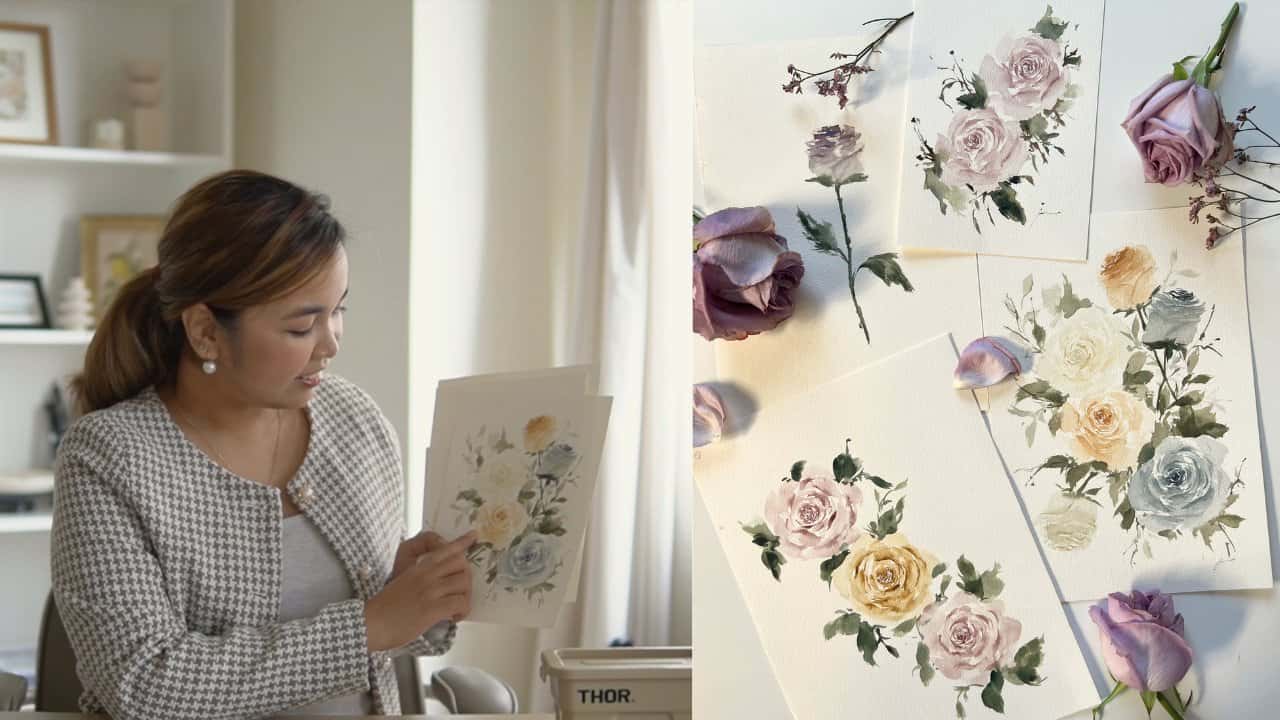 آموزش از سرخوردگی تا تسلط: نقاشی رزهای زیبا در آبرنگ